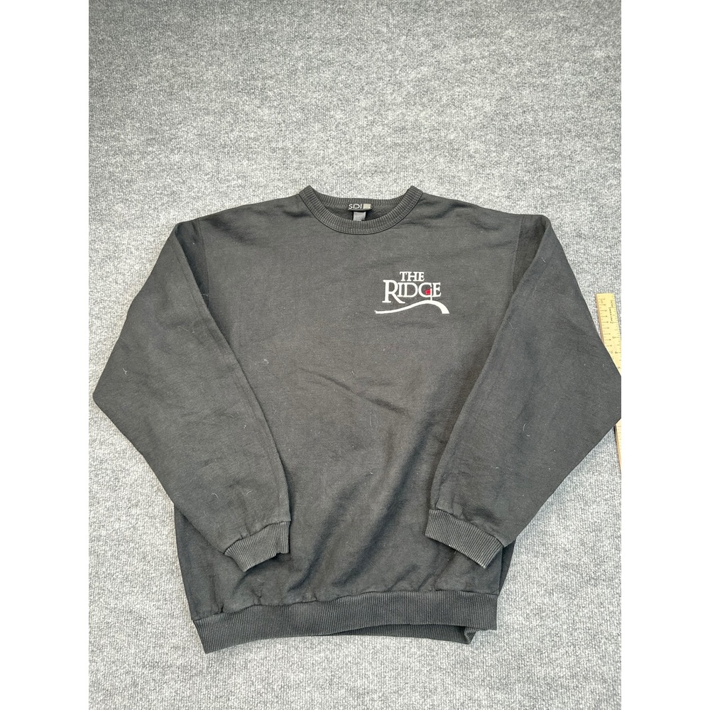 SDI Mens XL Black The Ridge Golf Embroidered Crewneck Sweatshirt Made in Canada